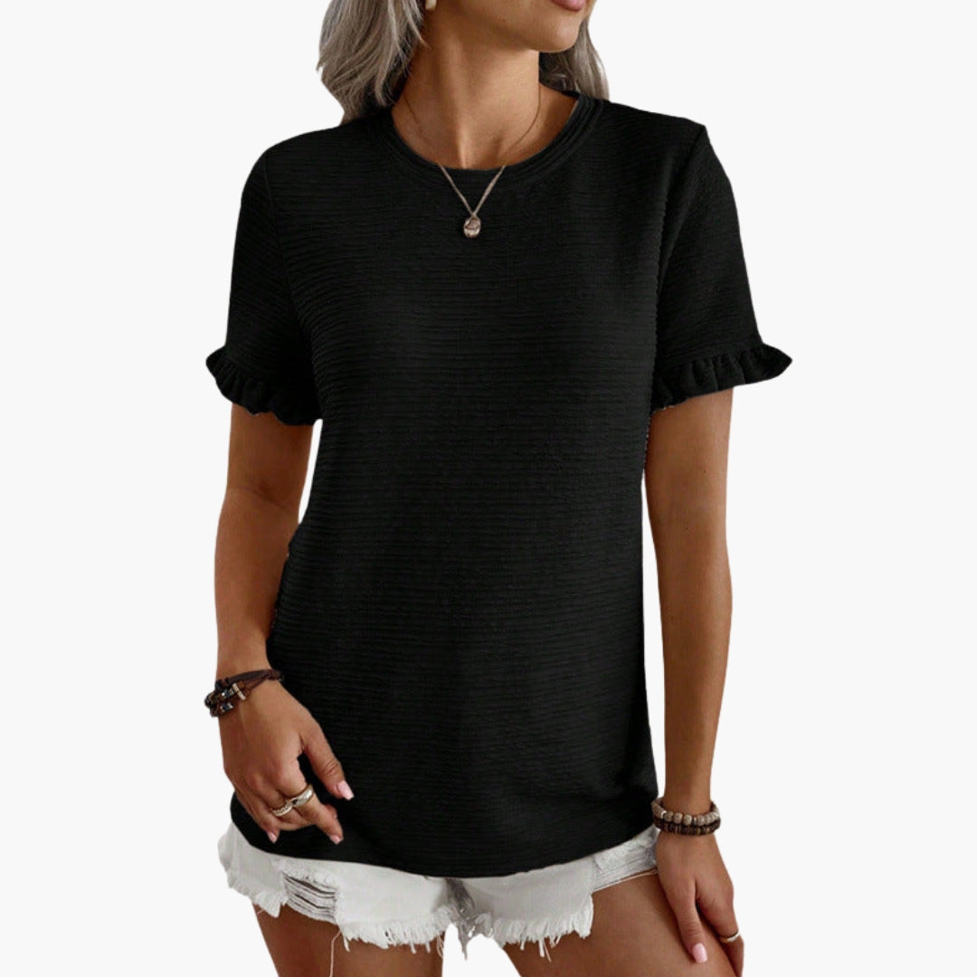 Women's Ruffle Sleeve T-Shirt