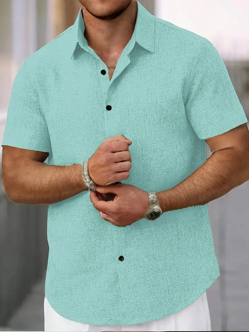 Men's Classic Short Sleeve Cotton Shirt