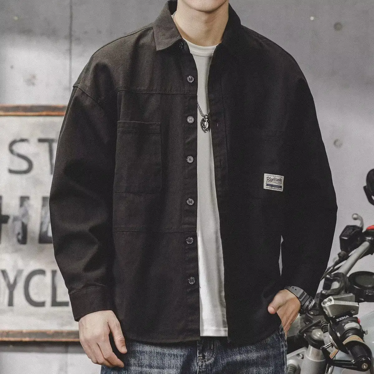 Mens Heavy-Duty Button Up Shirt