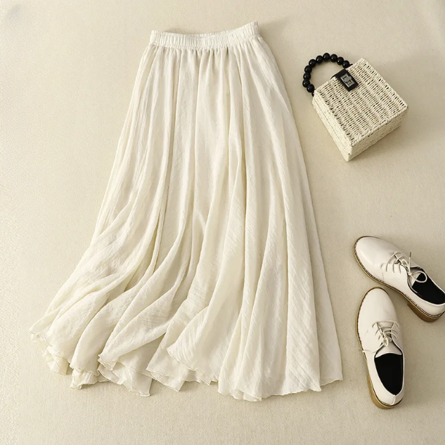 Calista Women's A-Line Linen Skirt