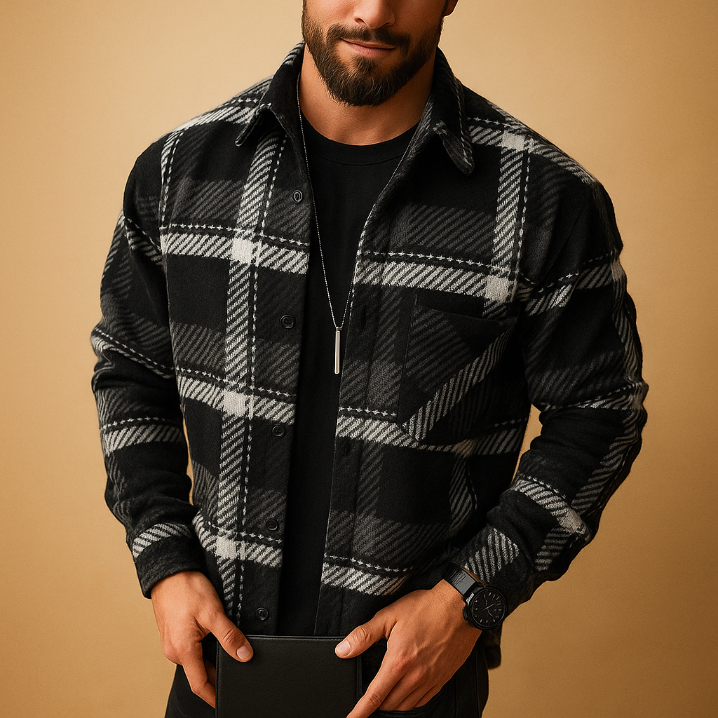 Classic long sleeve shirt for men with a clean solid design and comfortable fit, ideal for work, casual wear, and modern everyday outfits.