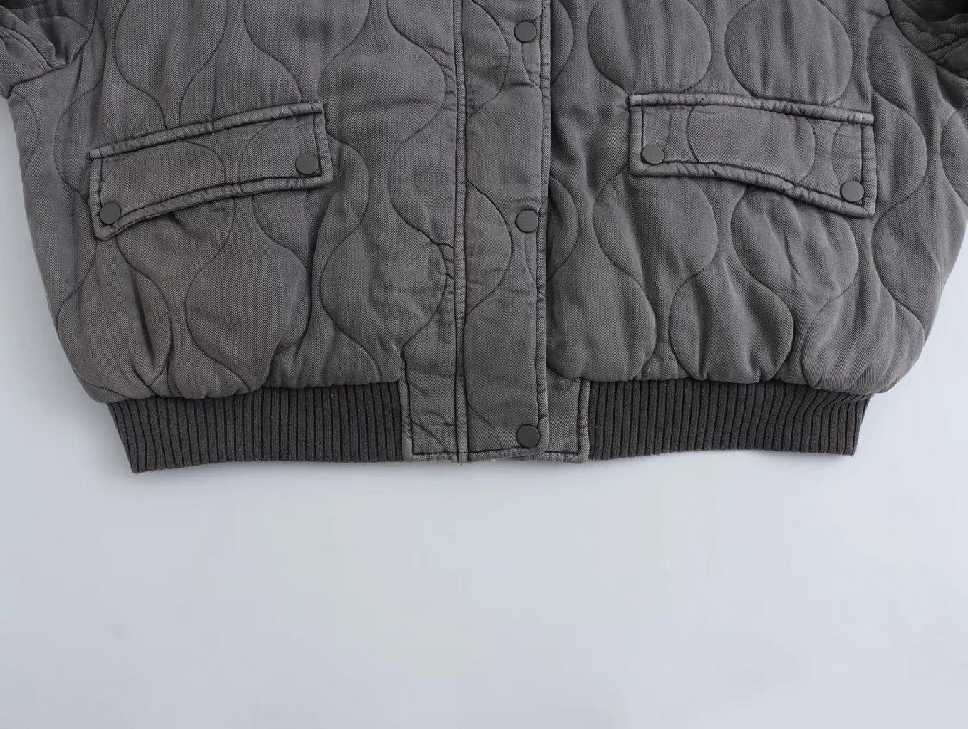 Women's Diamond Quilted Bomber Jacket Zip Closure