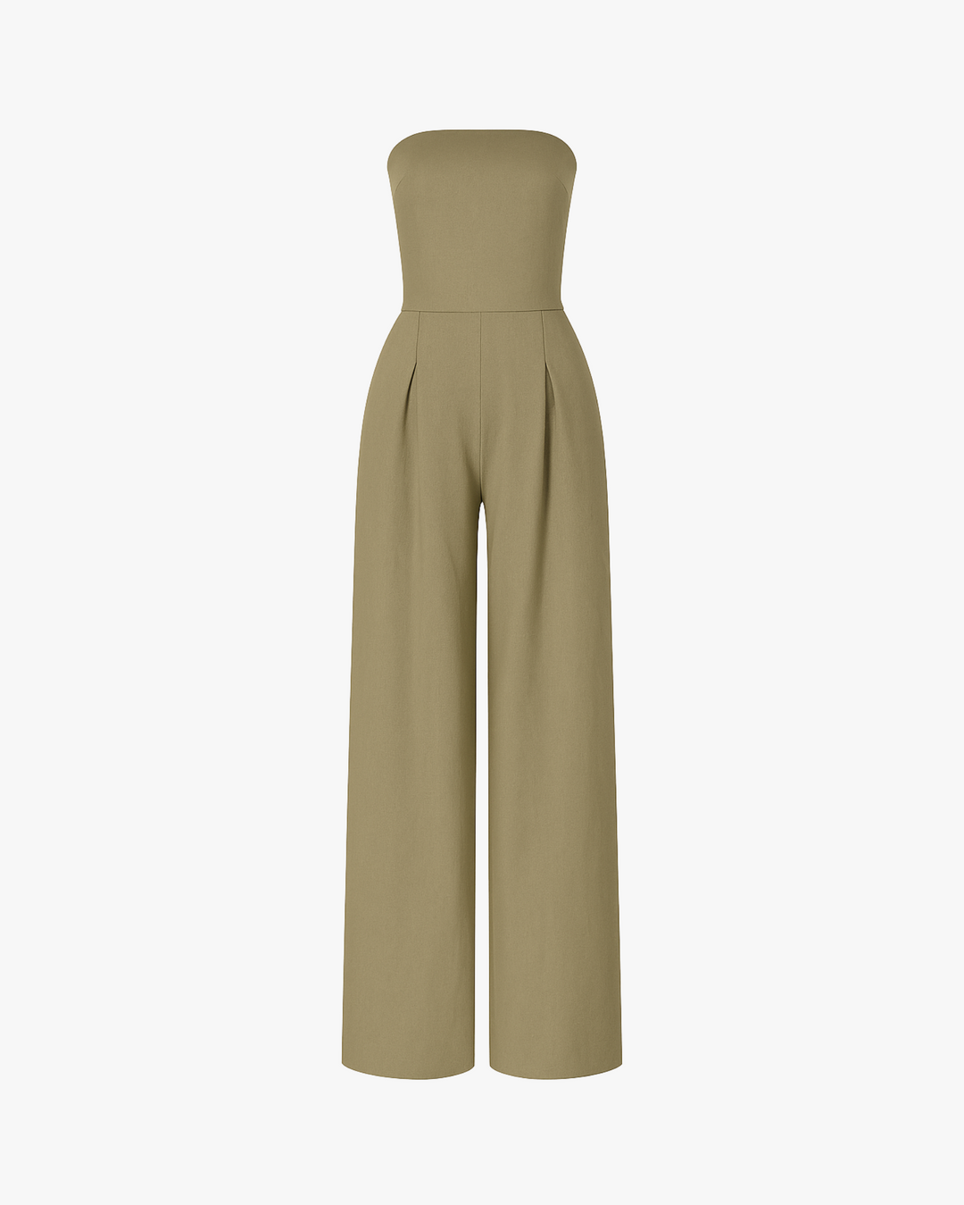Women's Strapless Jumpsuit Straight Leg Design