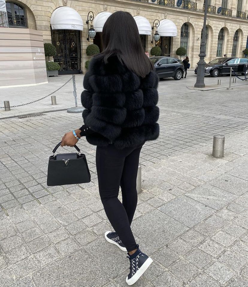 Women's Faux Fur Open Front Jacket