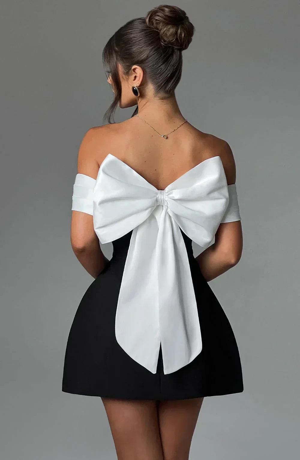 Women's Mini Dress Modern Bow Detail