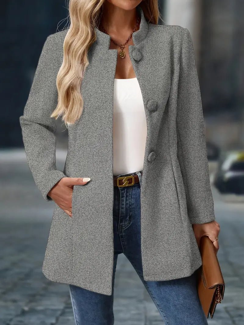 Classic Tailored Button Trench Coat