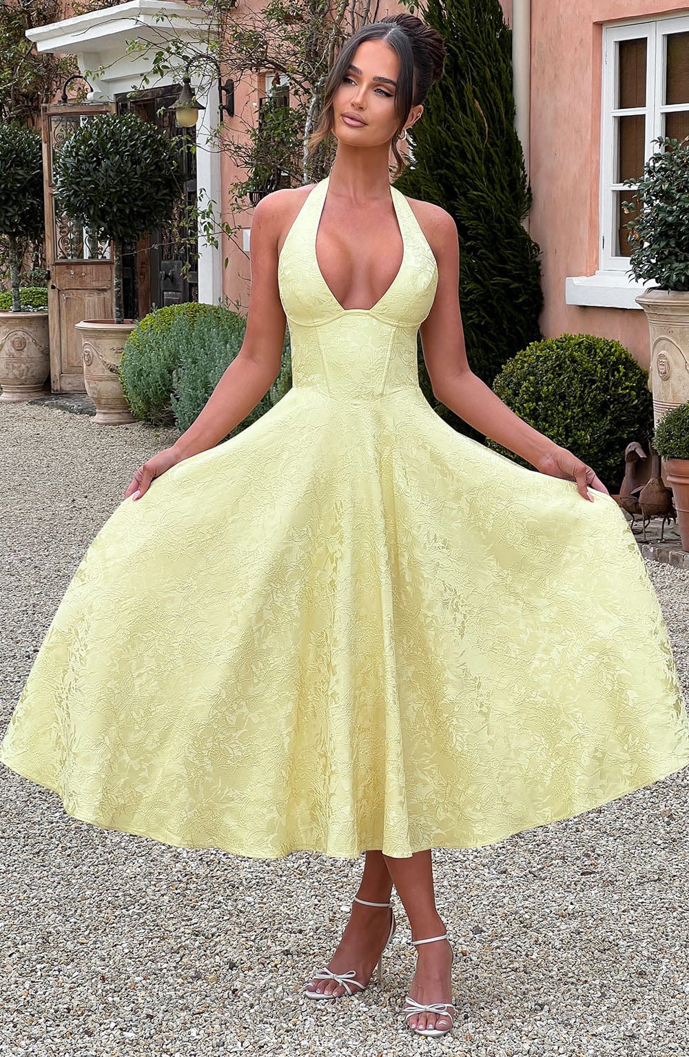 Elegant Ladies Formal Halter Dress