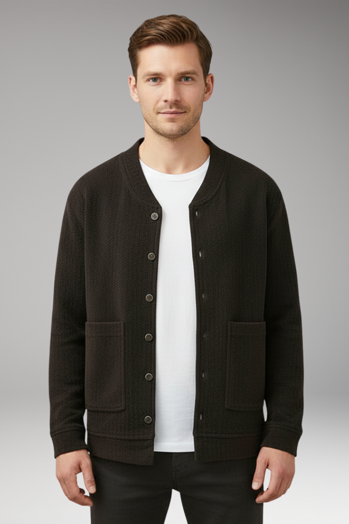 Men's Corduroy Button Jacket With Pockets