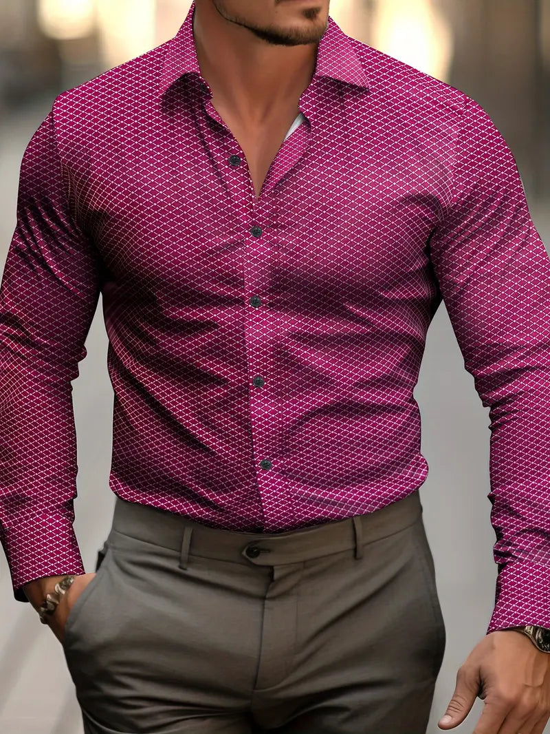 Men's Checkered Shirt Comfortable Fit