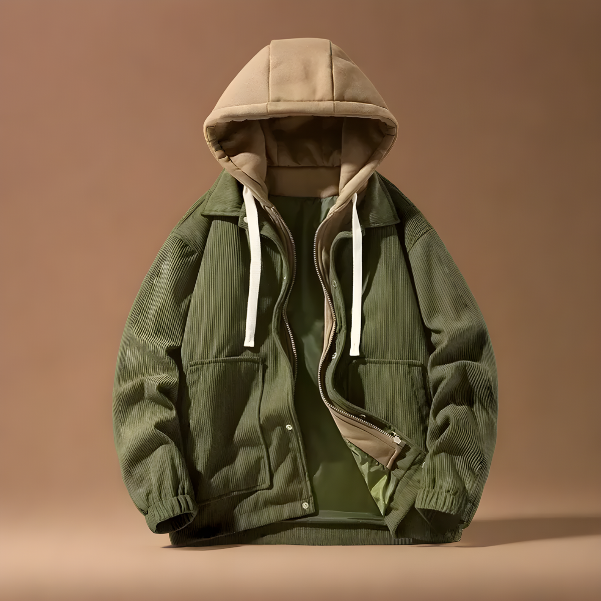 Corduroy Hooded Jacket