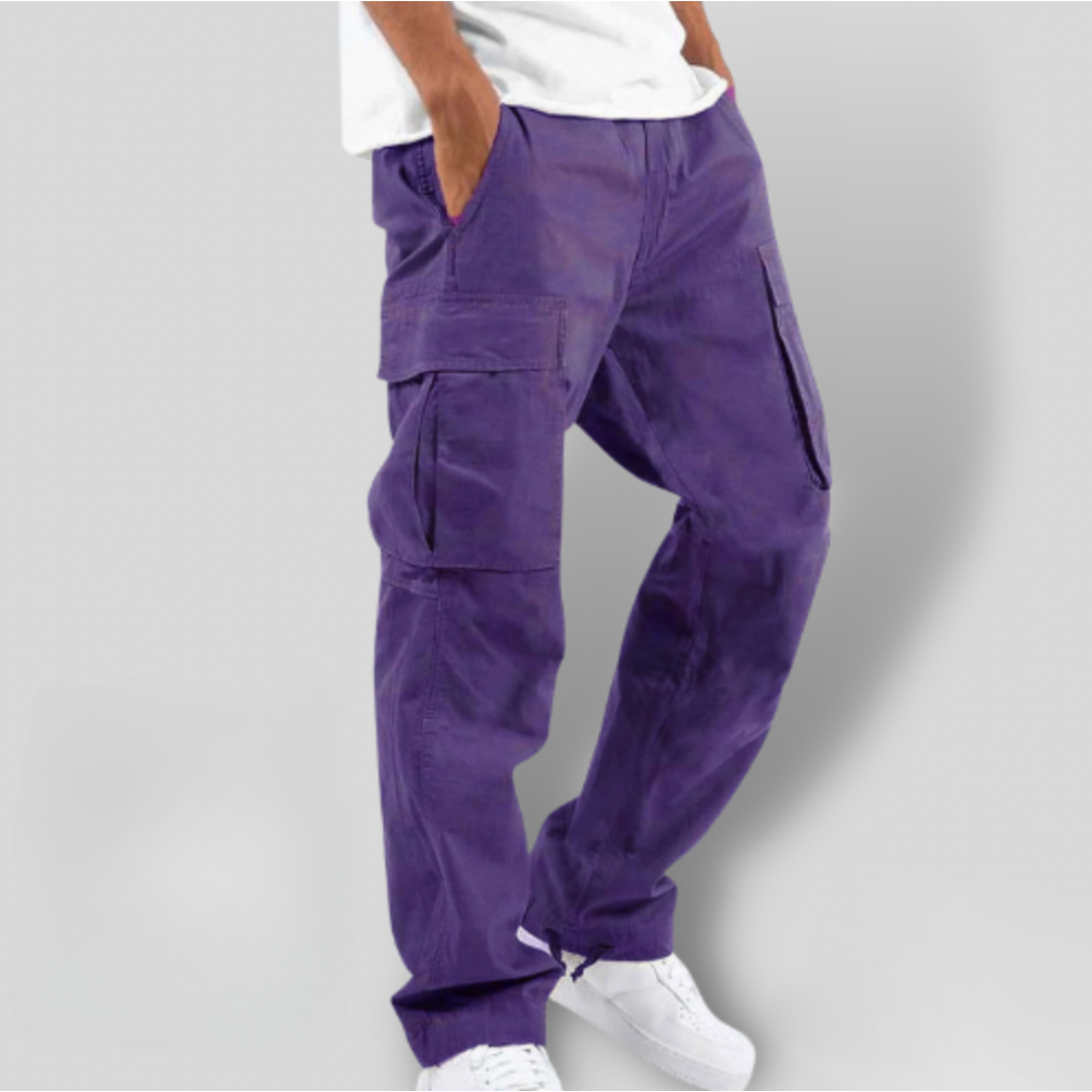Men's Straight Leg Cargo Pants Flap Pocket
