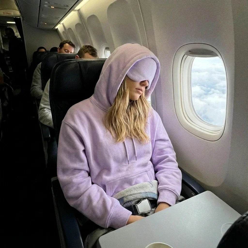 Travel Sleep Hoodie with Eye Mask