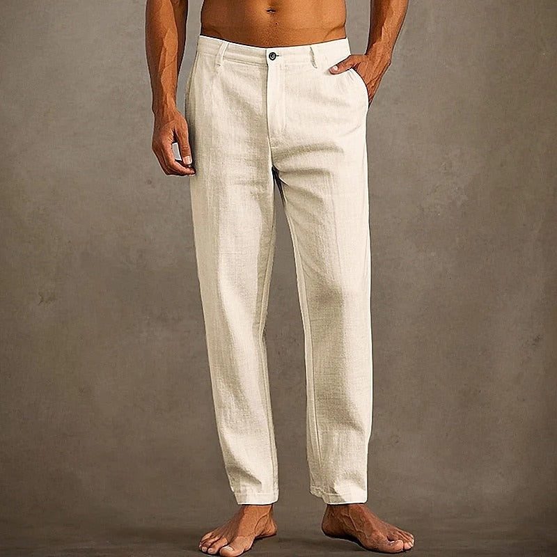 Men's Linen Capri Pants