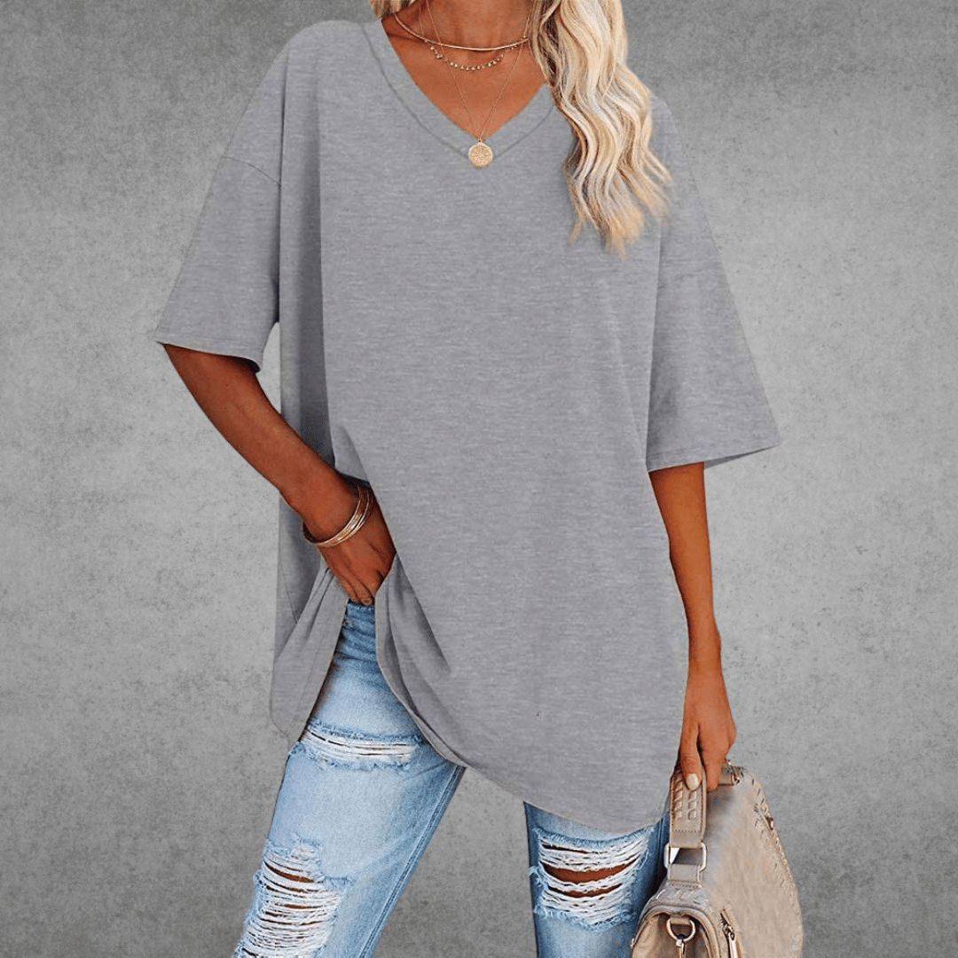 Image of Jessica | Women's Oversized V-Neck T-Shirt