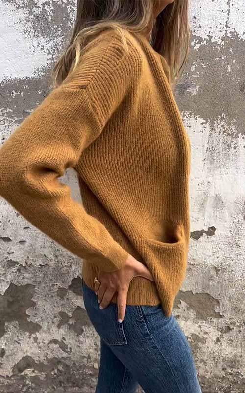Classic Open-Front Sweater for Women's Daily Wear