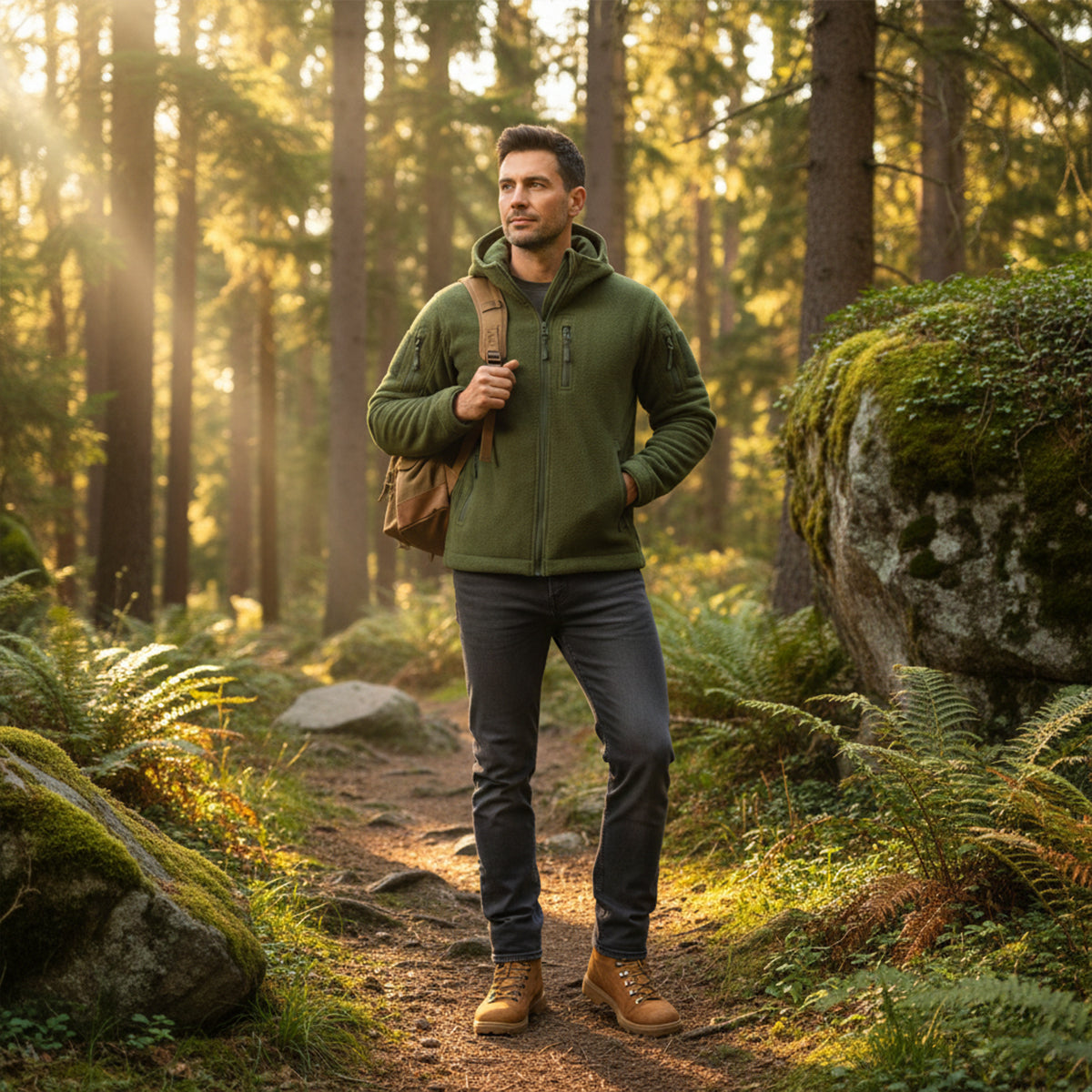 Moray Men's Tactical Fleece Hooded Jacket