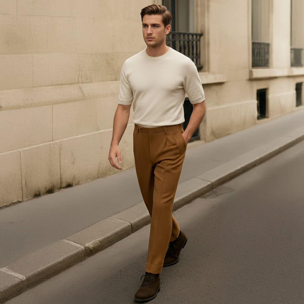 Men's Pleated Pants