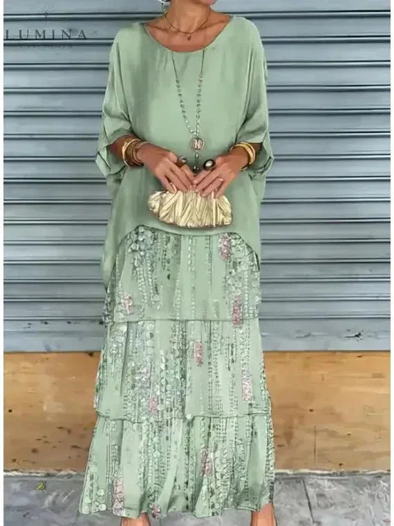 Ladies Long Sleeve Flowy Maxi Dress