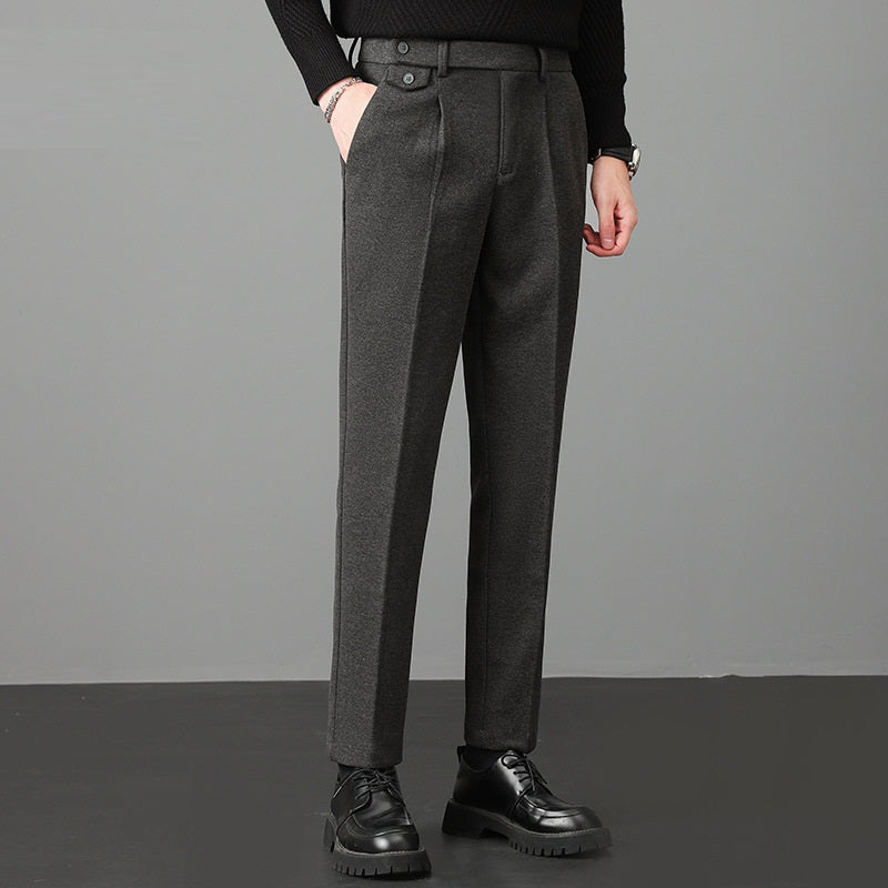 Image of Marvin | Men's Pleated Straight Leg Dress Pants