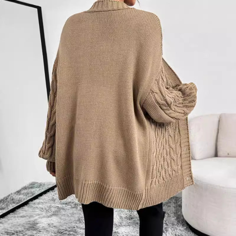 Image of Peggy | Women's Oversized Cable Knit Cardigan