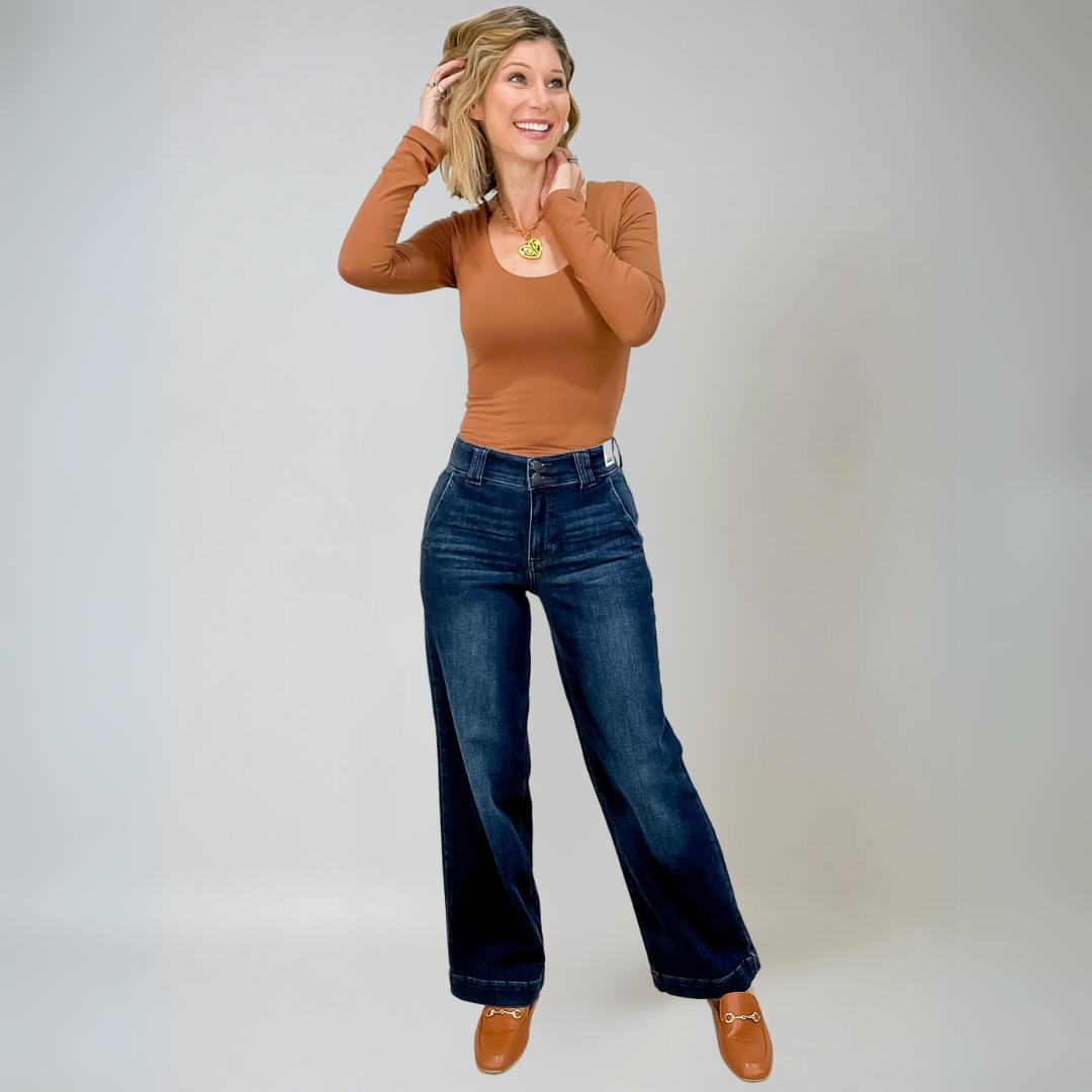 Image of Roberta | Women's High-Waisted Wide Leg Jeans