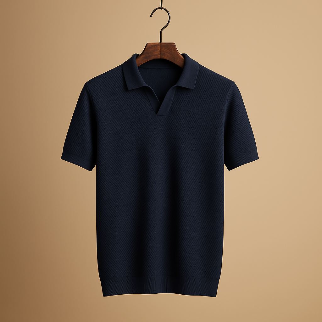 Slim fit classic polo shirt for men with a collar and button closure, ideal for casual outfits, office wear, and relaxed weekend looks.