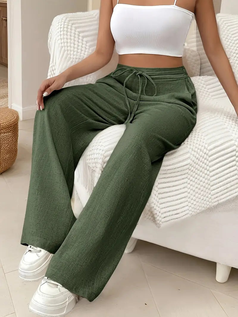 Image of Women's High-Waisted Wide Leg Pants