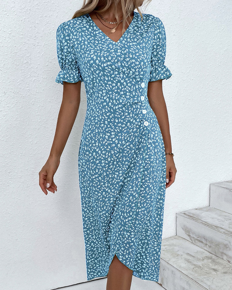 Charlene | Floral V-Neck Summer Dress