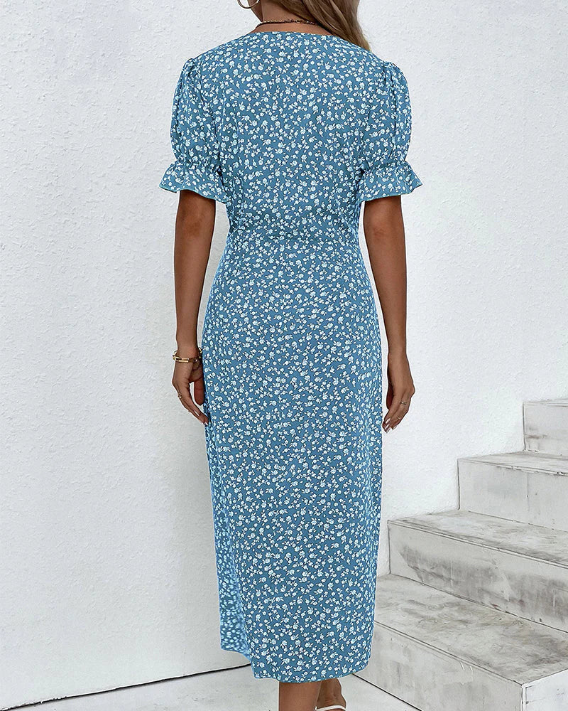 Evelyn Women's Wrap Midi Dress