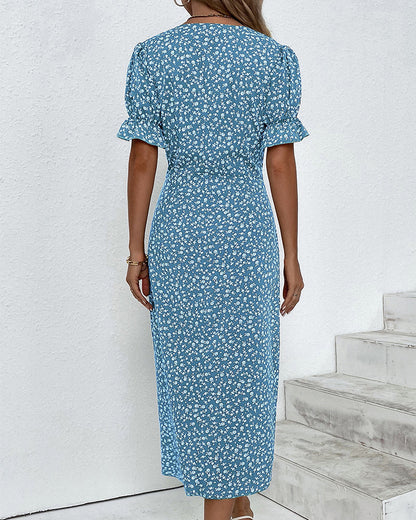 Charlene | Floral V-Neck Summer Dress