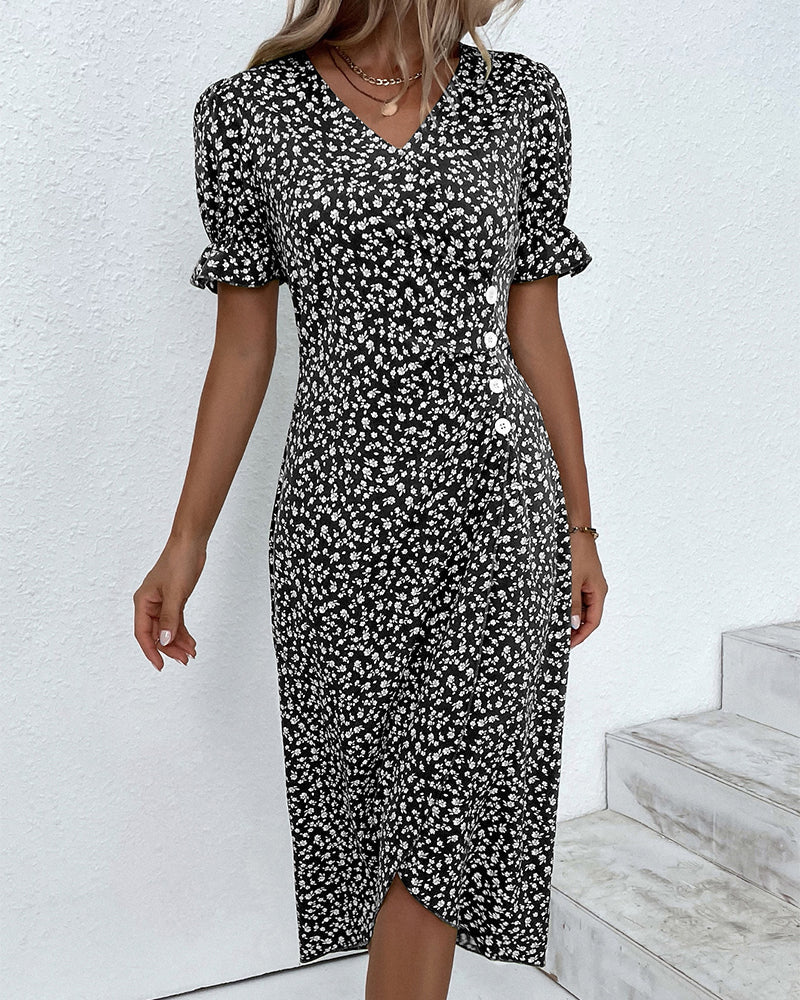 Charlene | Floral V-Neck Summer Dress