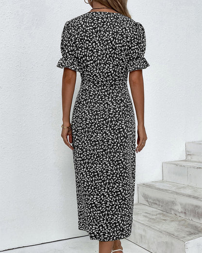 Charlene | Floral V-Neck Summer Dress
