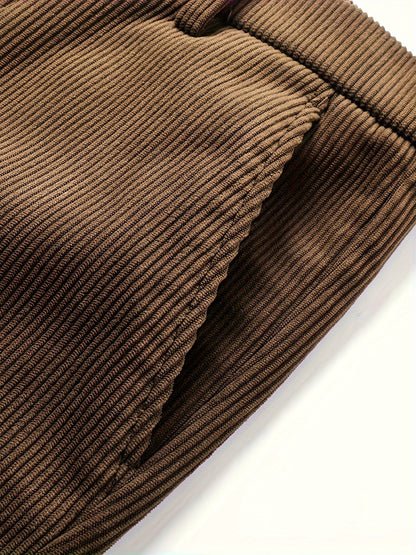 Rugged Textured Cord Pants