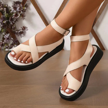 Comfortable Women's Flat Buckle Strap Sandals
