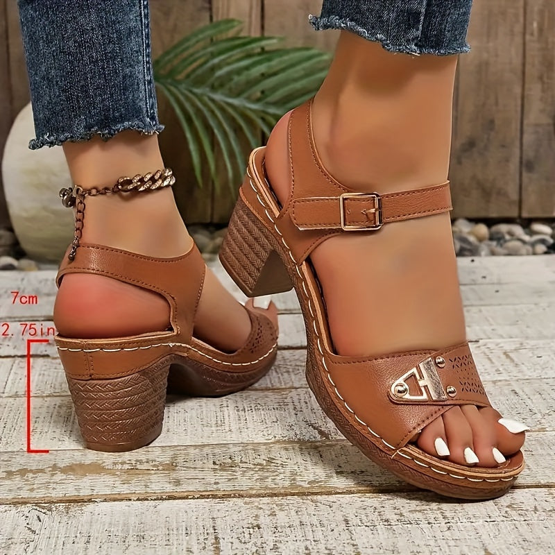 Women's Cushioned Sandals Adjustable Buckle Honeysuckle