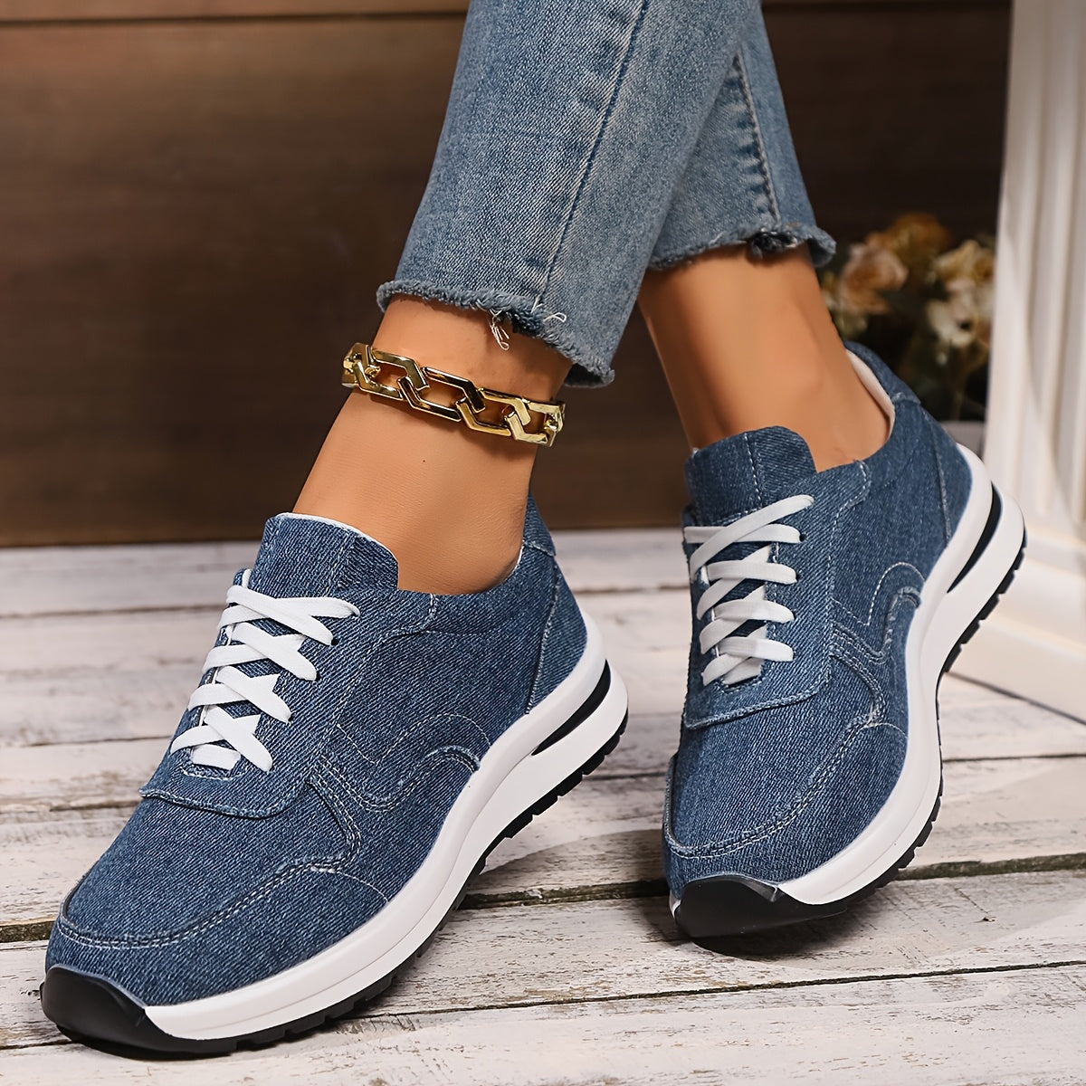 Women's Orthopedic Sneakers Lace Front Design