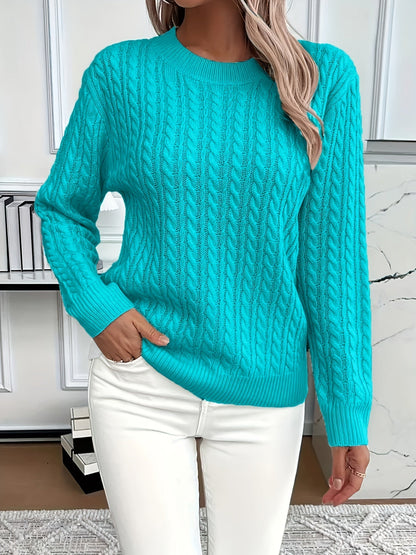 Women's Cream Cable Knit Sweater