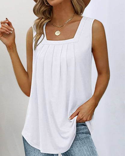 Women's Sleeveless Square Neck