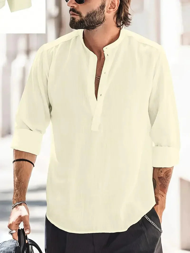 Men's Linen Dress Shirt