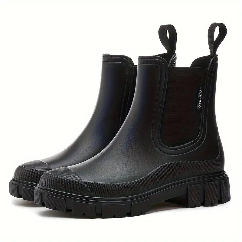 Women's Waterproof Rain Boots Slip-Resistant Lug Sole