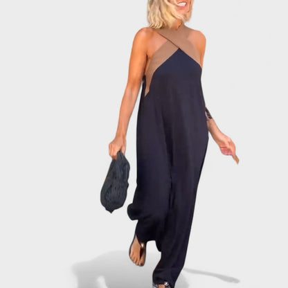 Women's Maxi Dress Cross Neck Casual Fit