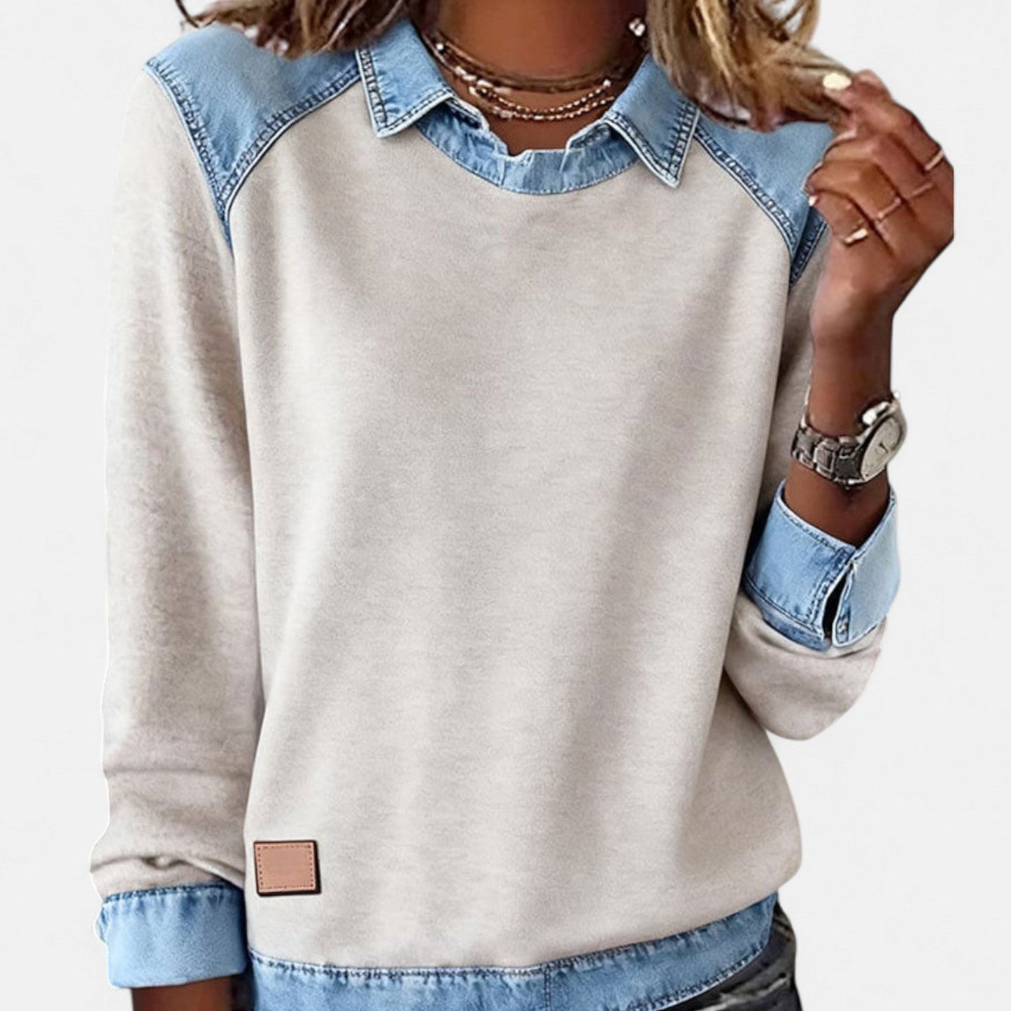 Ladies' Jeans Collar Fleece Jacket