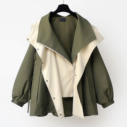 Relaxed Fit Women's Spring Parka Coat