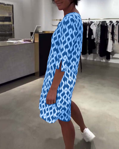 Stylish Patterned Mini Dress
