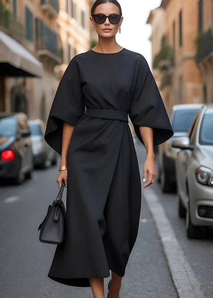 Beautiful Long Maxi Dress with Waist Belt