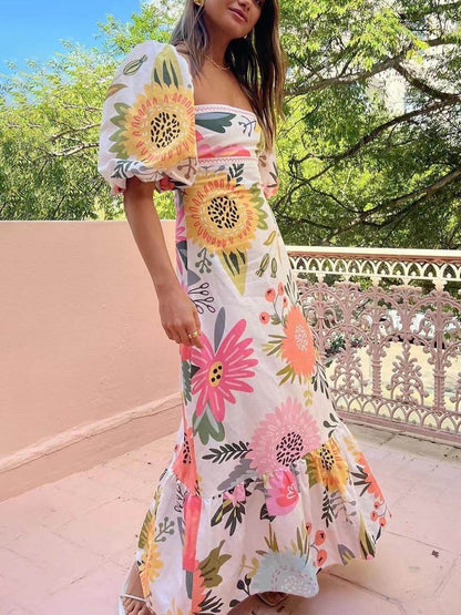 Floral Floor Length Dress