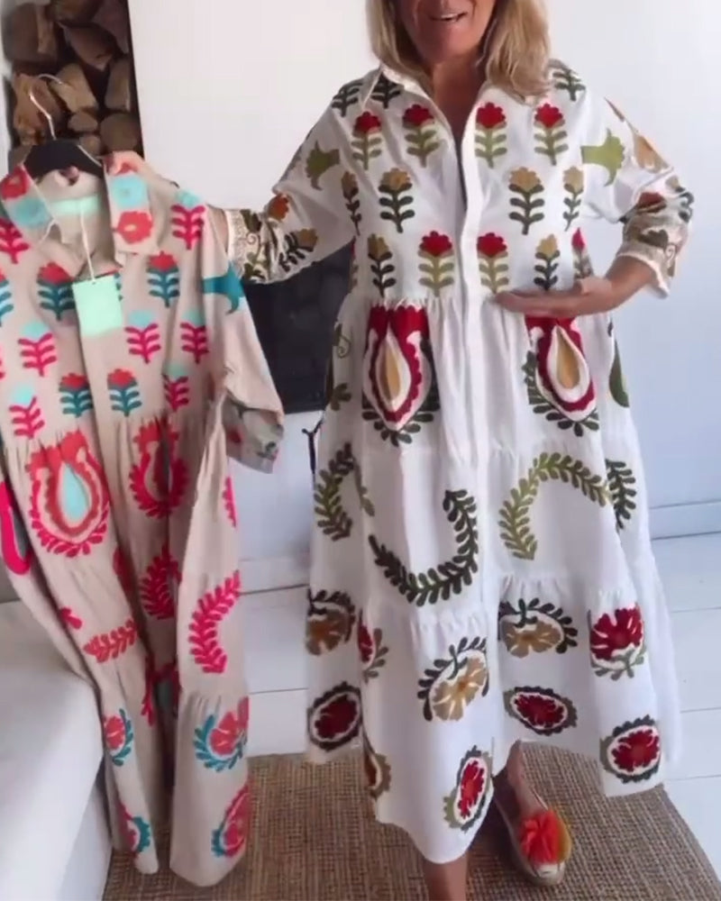 Colorful Patterned Summer Dress