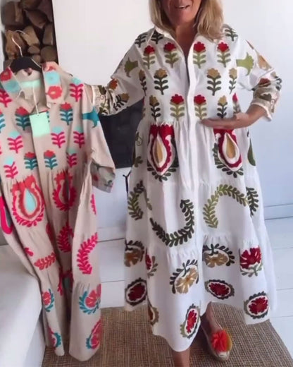 Colorful Patterned Summer Dress