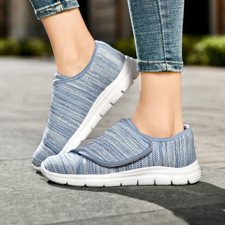 Comfortable Wide Fit Walking Shoes for Women with Adjustable Strap