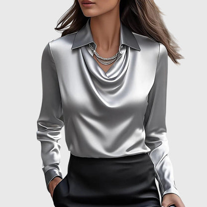 Floral Women's Crew Neck Long Sleeve Blouse